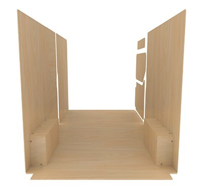 Habillage natural K4 contreplaqué brut Habillage Nissan NV400 L4- Kitwood