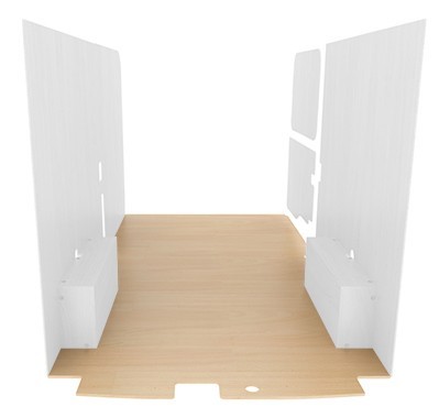 Plancher contreplaqué brut Habillage et protection de pour fourgon avec le plancher brut