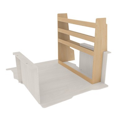 Casier Tout Droit Casier de rangement en contreplaqué brut pour fourgon