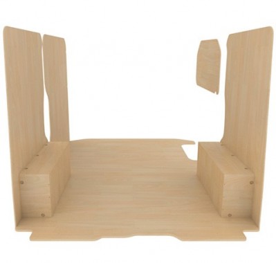 Habillage natural K4 contreplaqué brut Kitwood - Habillage & protection bois pour utilitaire Nissan