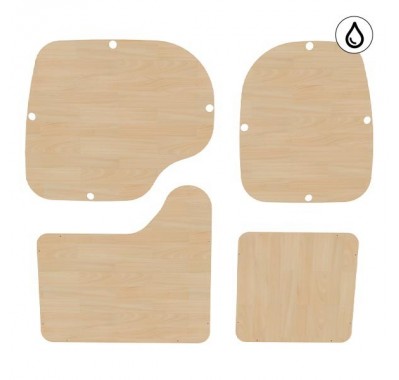 Portes arrières contreplaqué verni