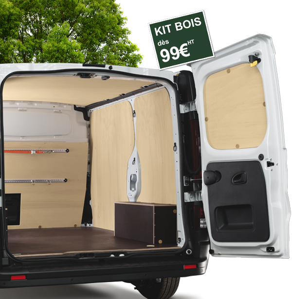 Kit d'habillage intérieur bois - PEUGEOT Boxer L3H2 - 1 Porte